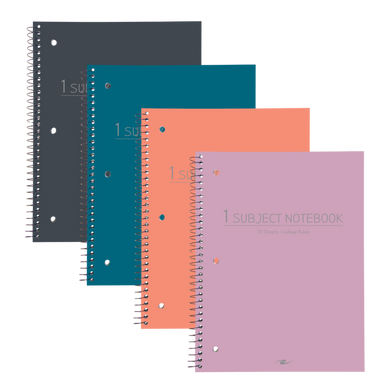 1 Subject Poly Fashion Notebook