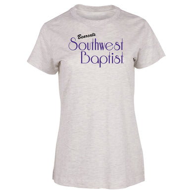 Ladies Essential Short Sleeve Crew Neck Tee, Oatmeal Heather