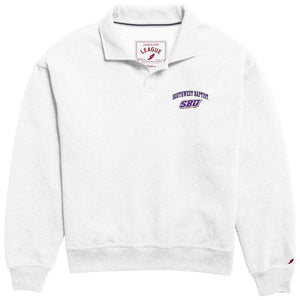 Victory Springs Ladies Collar Pullover | Heather Varsity White