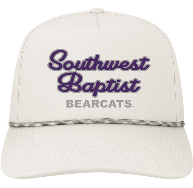 5-Panel Adjustable Hat | White With Grey Rope