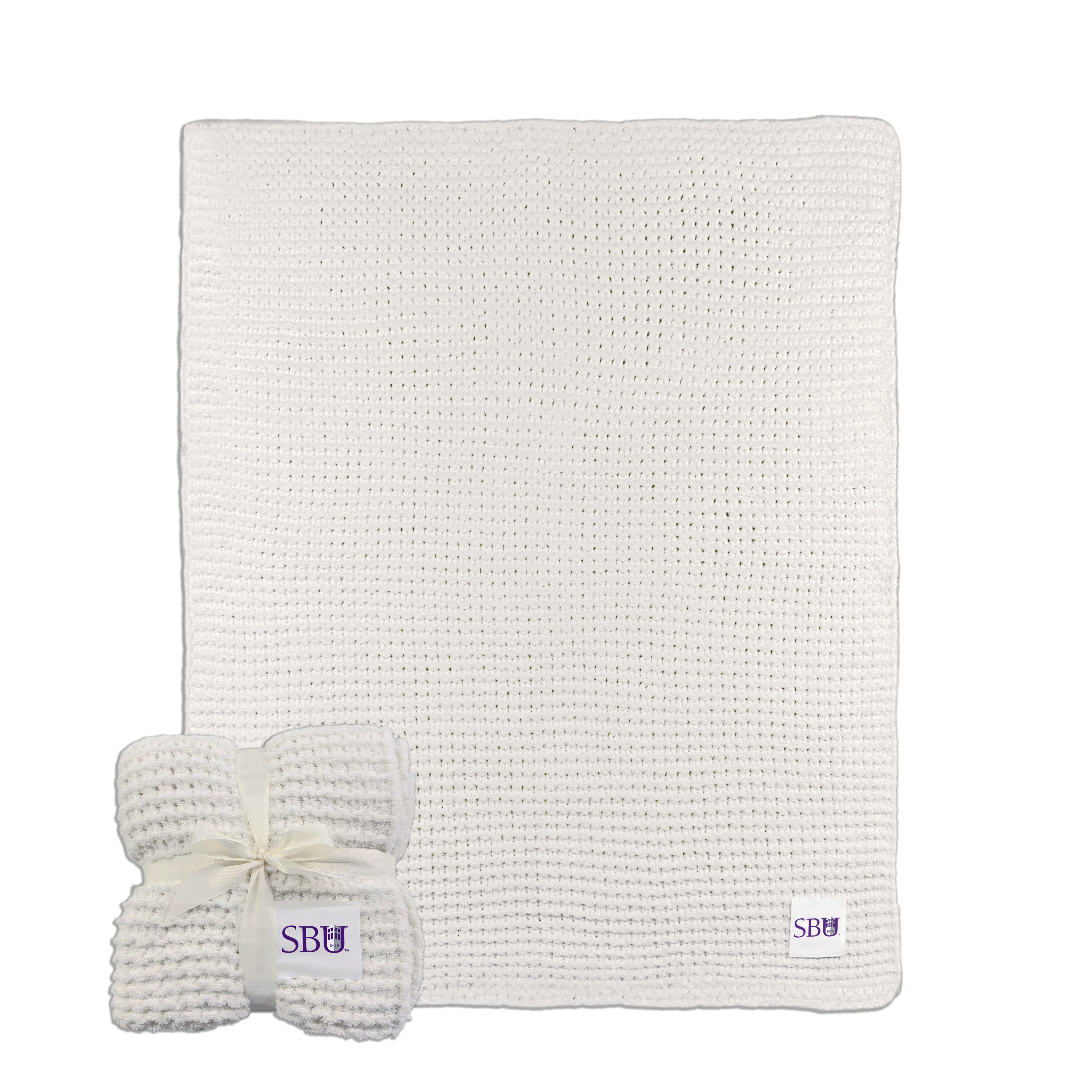 Cable Knit Blanket | Ivory