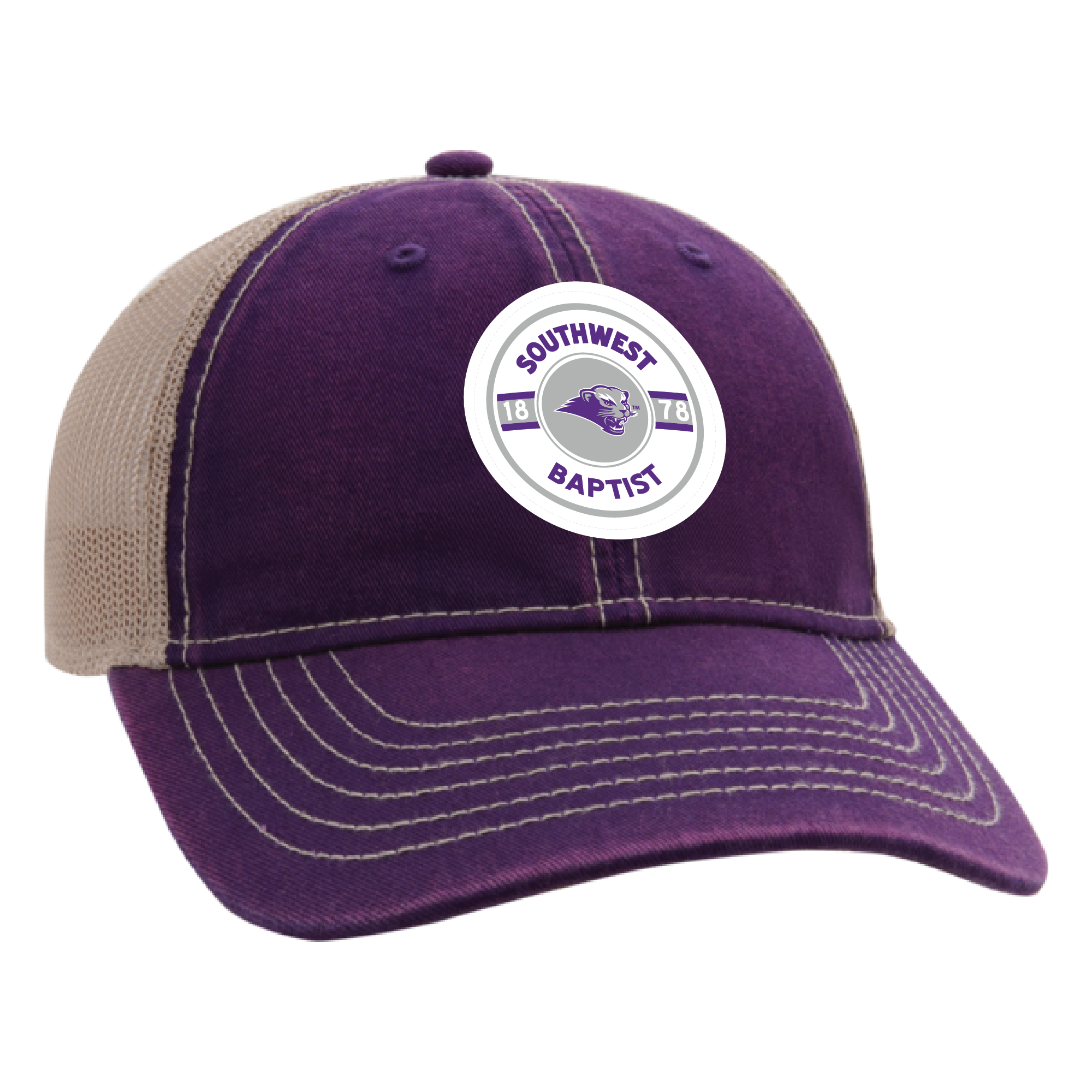 The Wharf Classic Unstructured Tea Stain Snap Back Cap | Purple