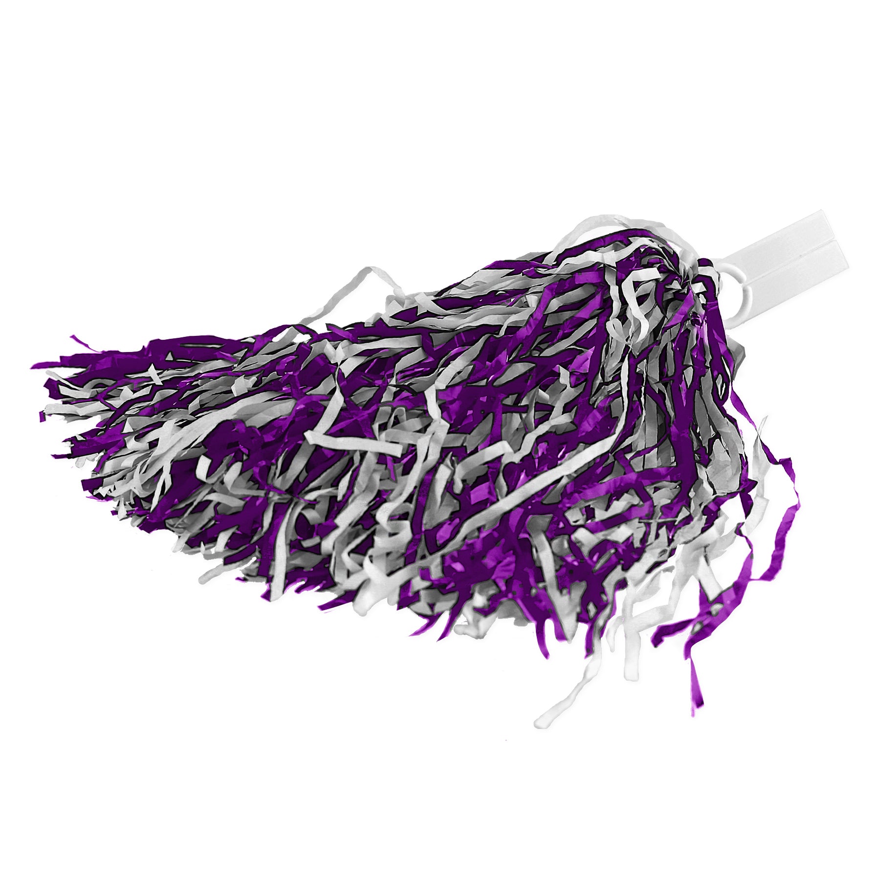 Poms with Ring Tab | Purple & White