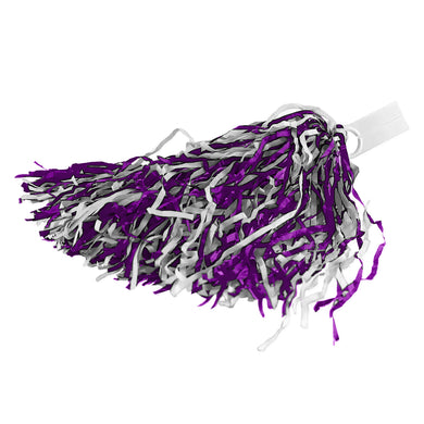 Poms with Ring Tab | Purple  & White