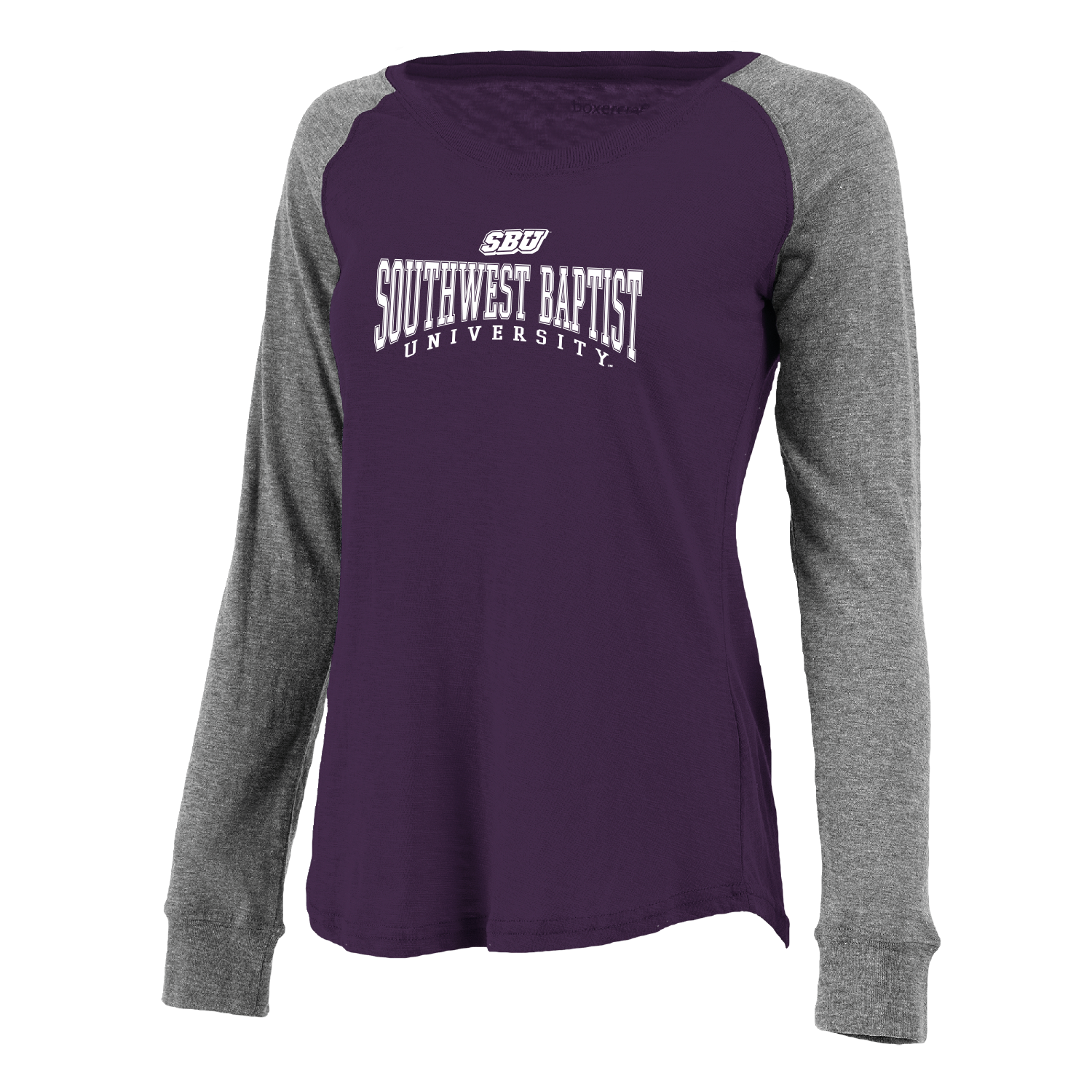 Ladies Preppy Patch Long Sleeve Tee | Purple