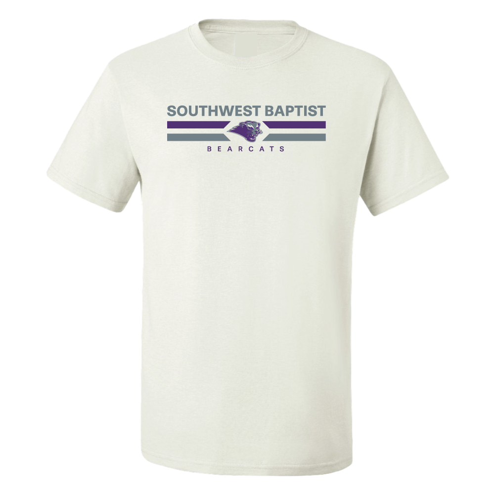 2 Stripes Design T-Shirt | White