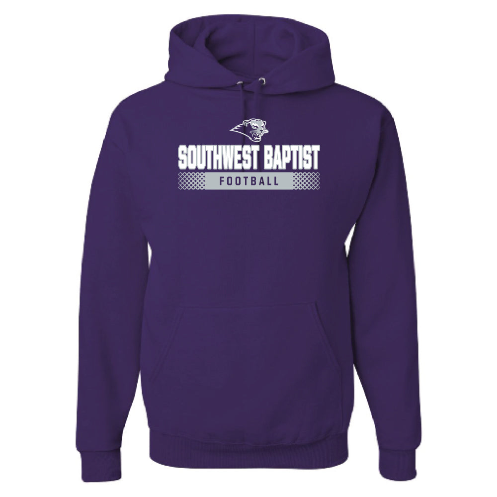 Hooded Football Sweatshirt (F23), Purple