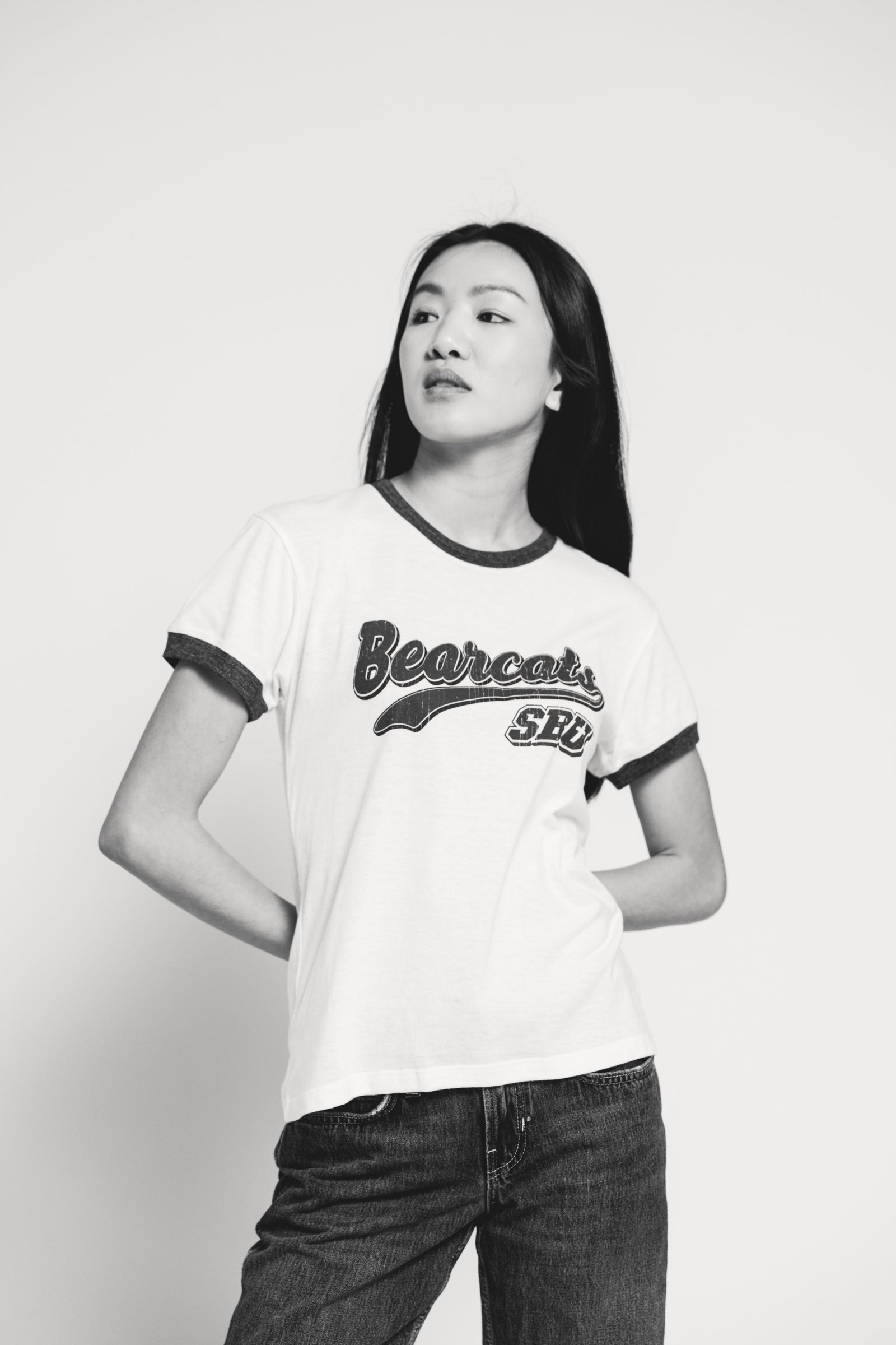 Ladies Intramural Ringer Tee | Black