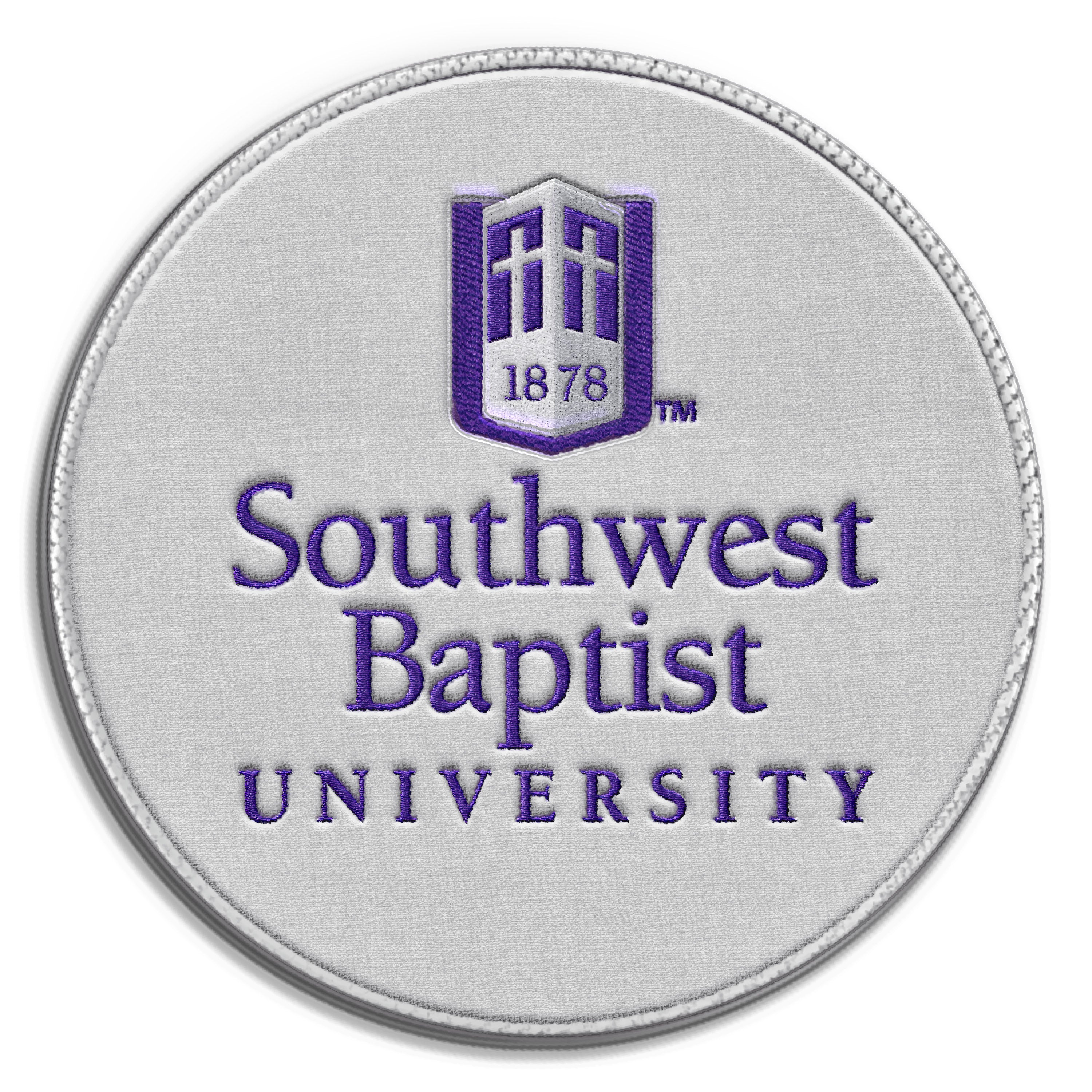 Embroidered Emblem 3" White