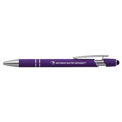 Color Rubber Grip Stylus Pen Black Pen, Purple