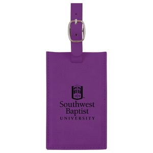 Velour Luggage Tag, Purple