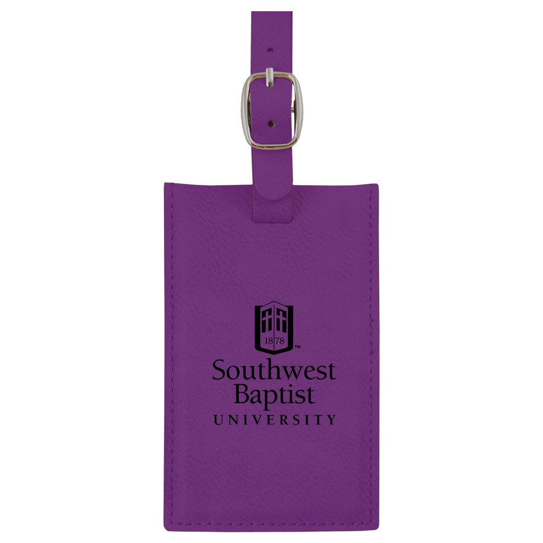 Velour Luggage Tag, Purple