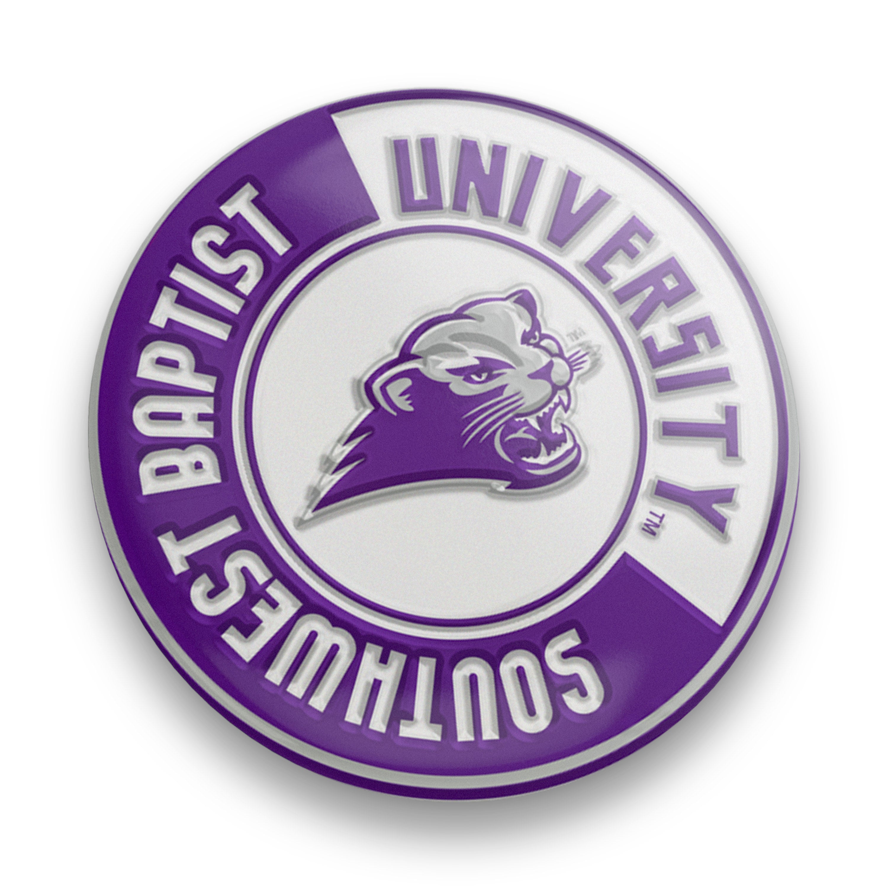 Round Celluloid Magnet | Purple