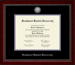 Engraved Sutton Diploma Frame, Purple Matte