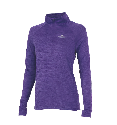 Ladies Space Dye Performance Pullover | Purple