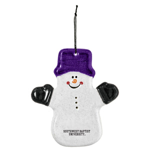 Claude the Snowman Ceramic Ornament